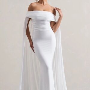 Elegant Off-Shoulder White Dress